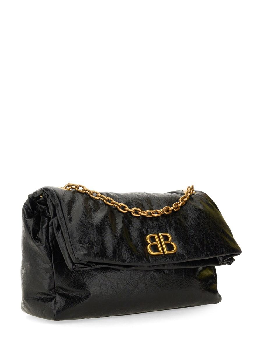 BALENCIAGA BORSA A SPALLA "MONACO" CON CATENA