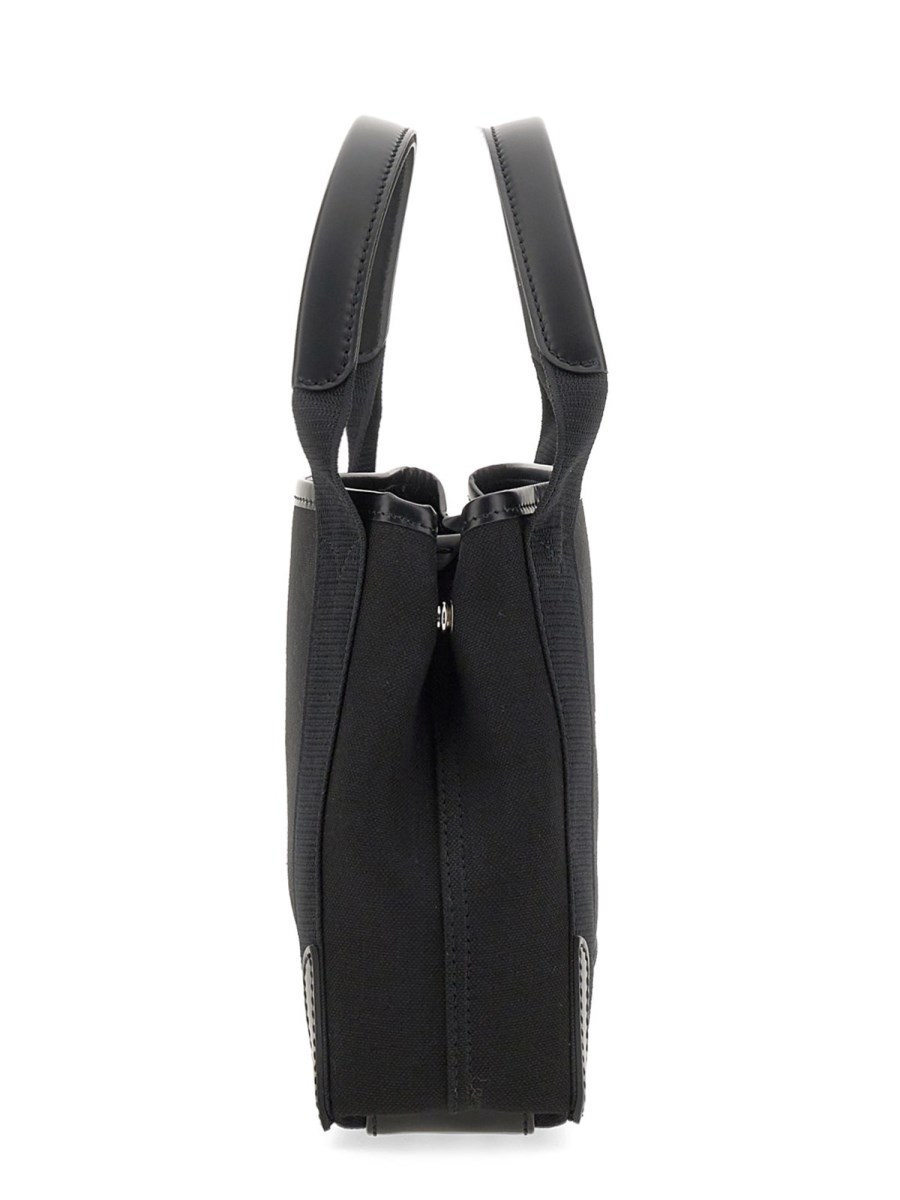 BALENCIAGA BORSA CABAS NAVY XS IN COTONE E PELLE