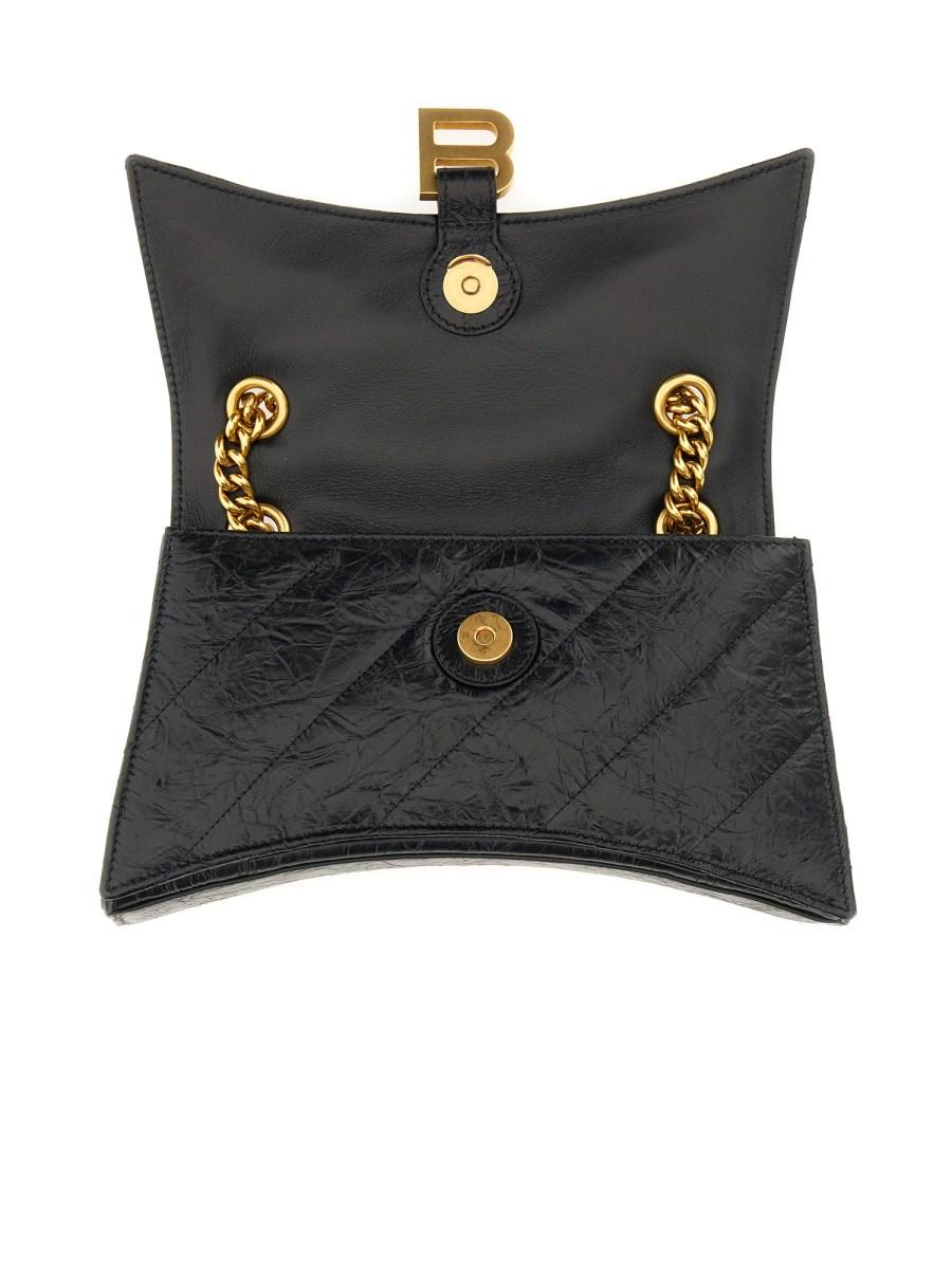 BALENCIAGA BORSA CRUSH SMALL TRAPUNTATA CON CATENA