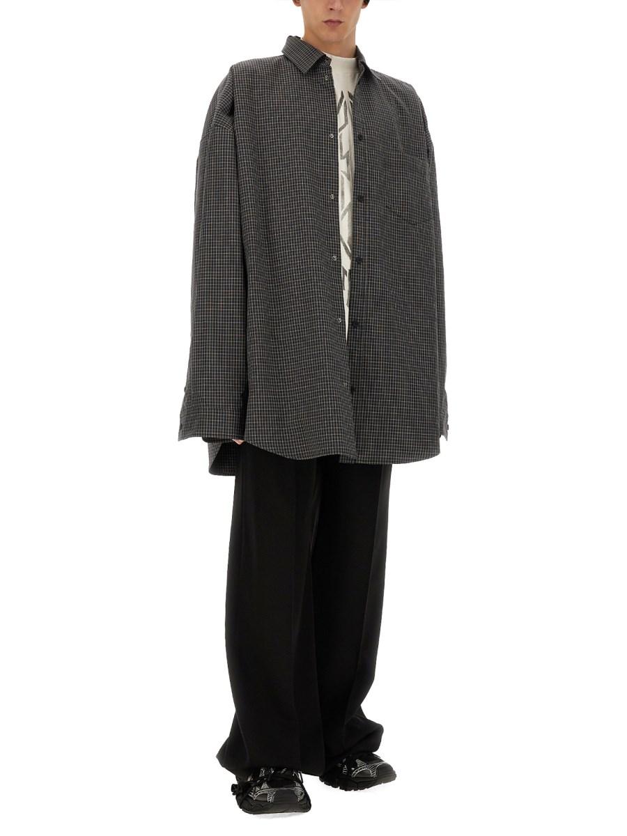 BALENCIAGA CAMICIA OUTERWEAR LARGE FIT IN COTONE