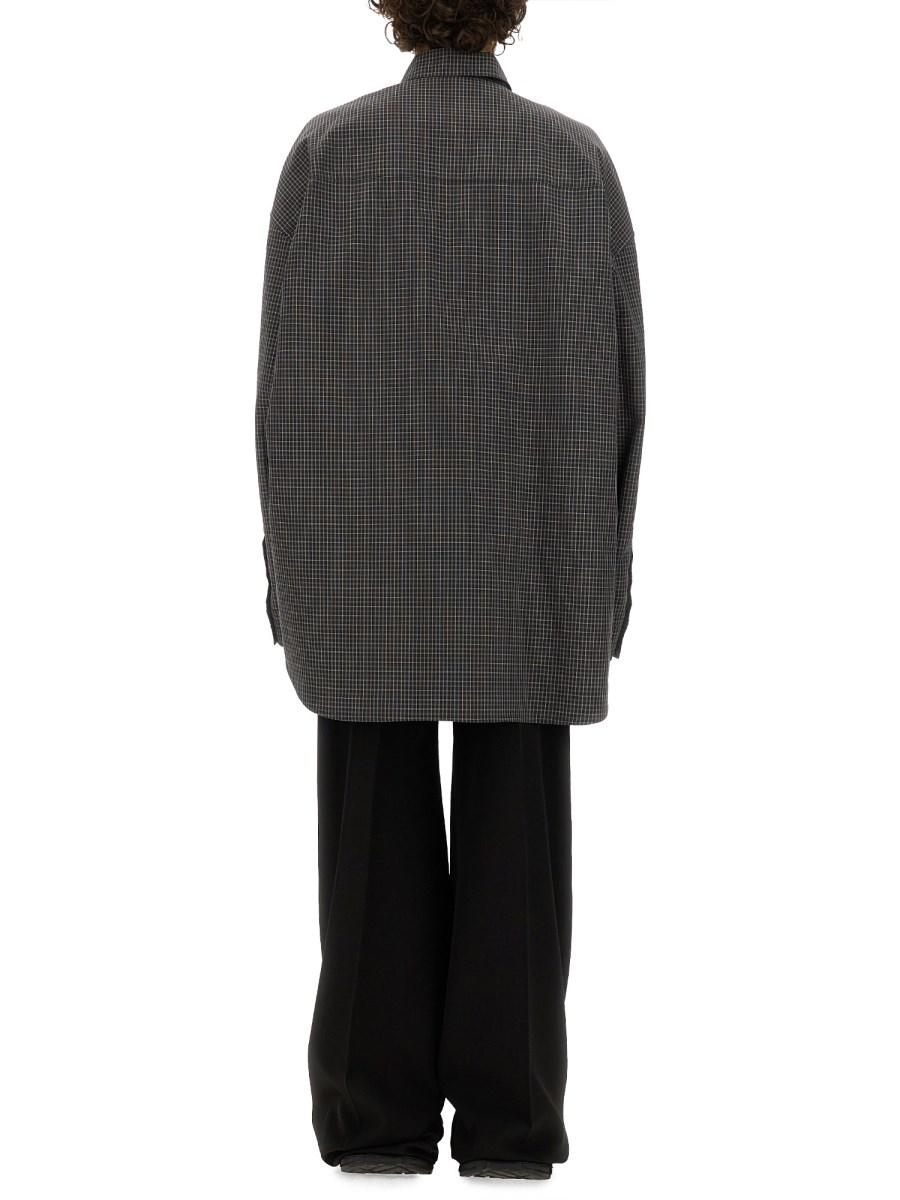 BALENCIAGA CAMICIA OUTERWEAR LARGE FIT IN COTONE