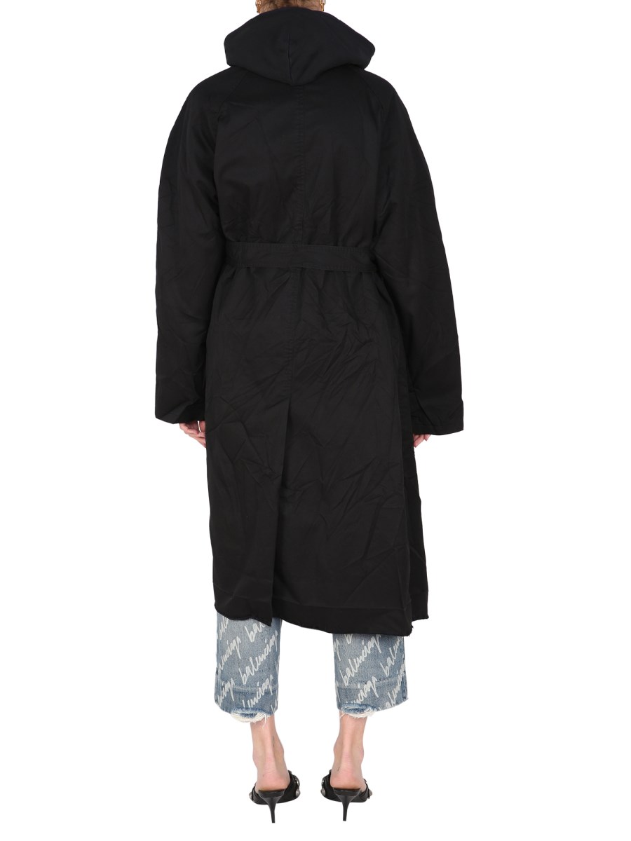 BALENCIAGA CARCOAT OVERSIZE IN TWILL DI COTONE