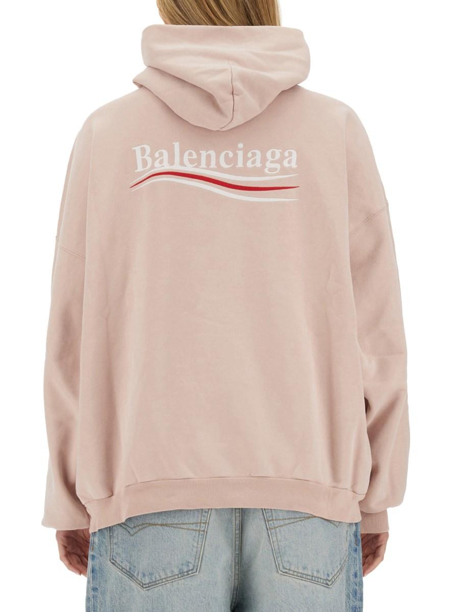 BALENCIAGA FELPA IN COTONE CON LOGO
