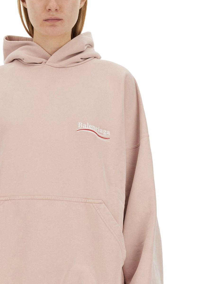 BALENCIAGA FELPA IN COTONE CON LOGO