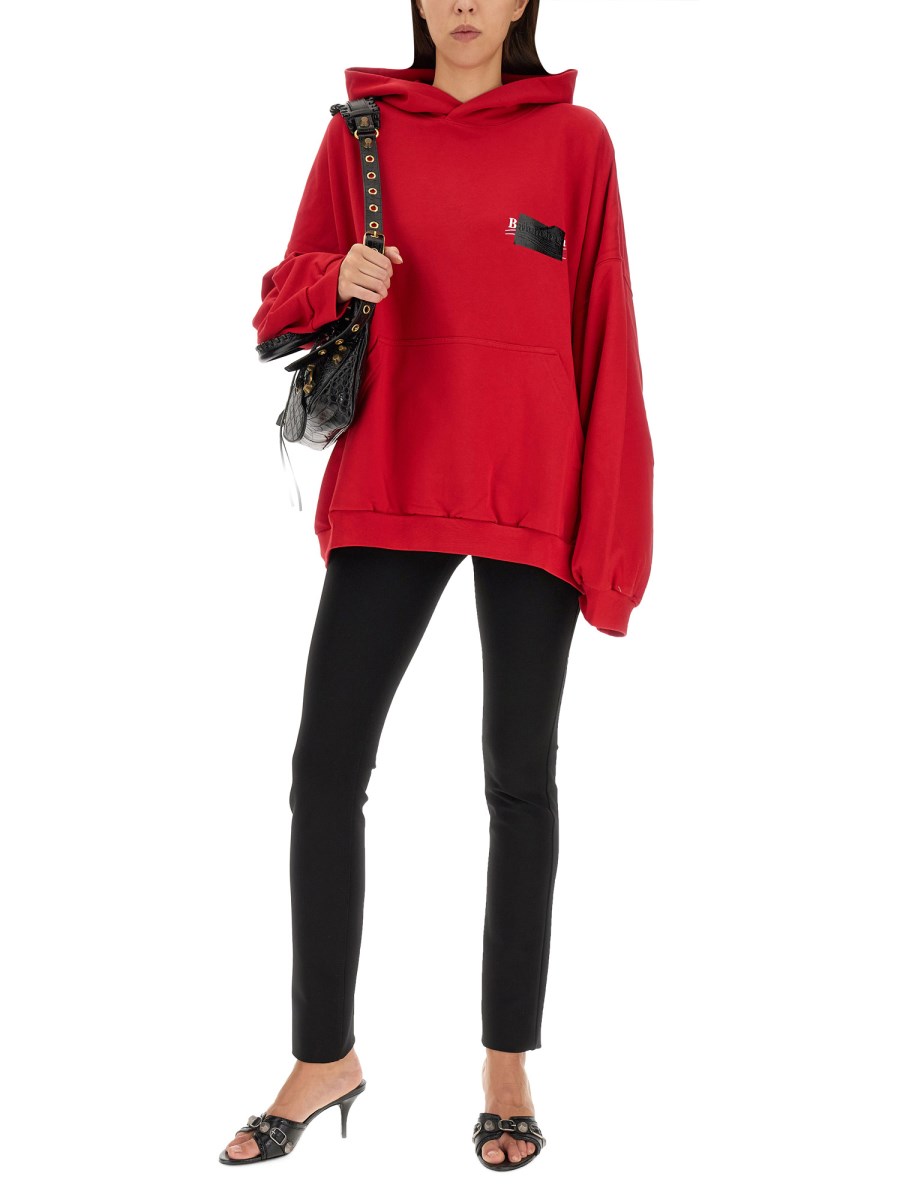 BALENCIAGA FELPA IN COTONE CON LOGO