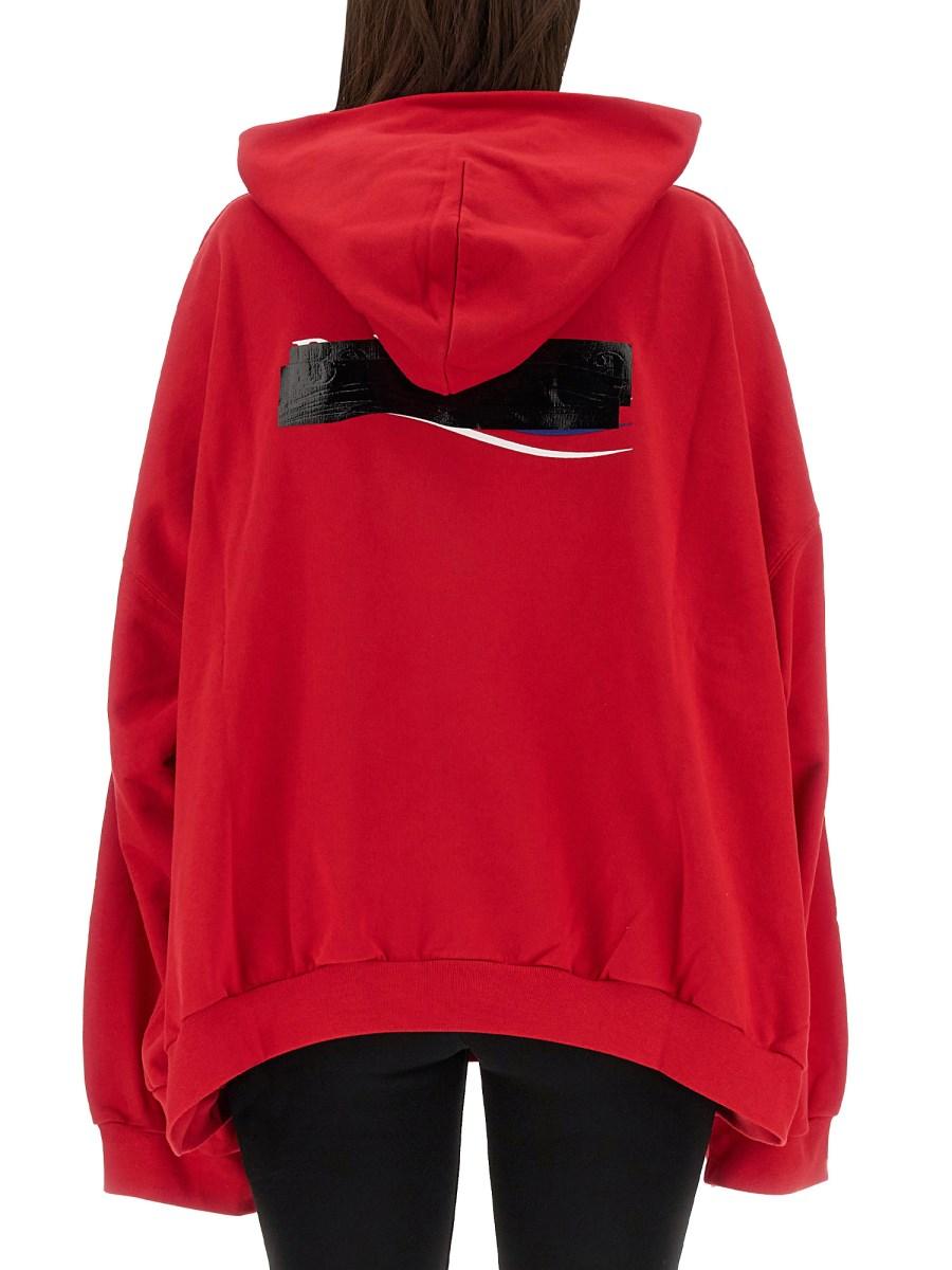 BALENCIAGA FELPA IN COTONE CON LOGO
