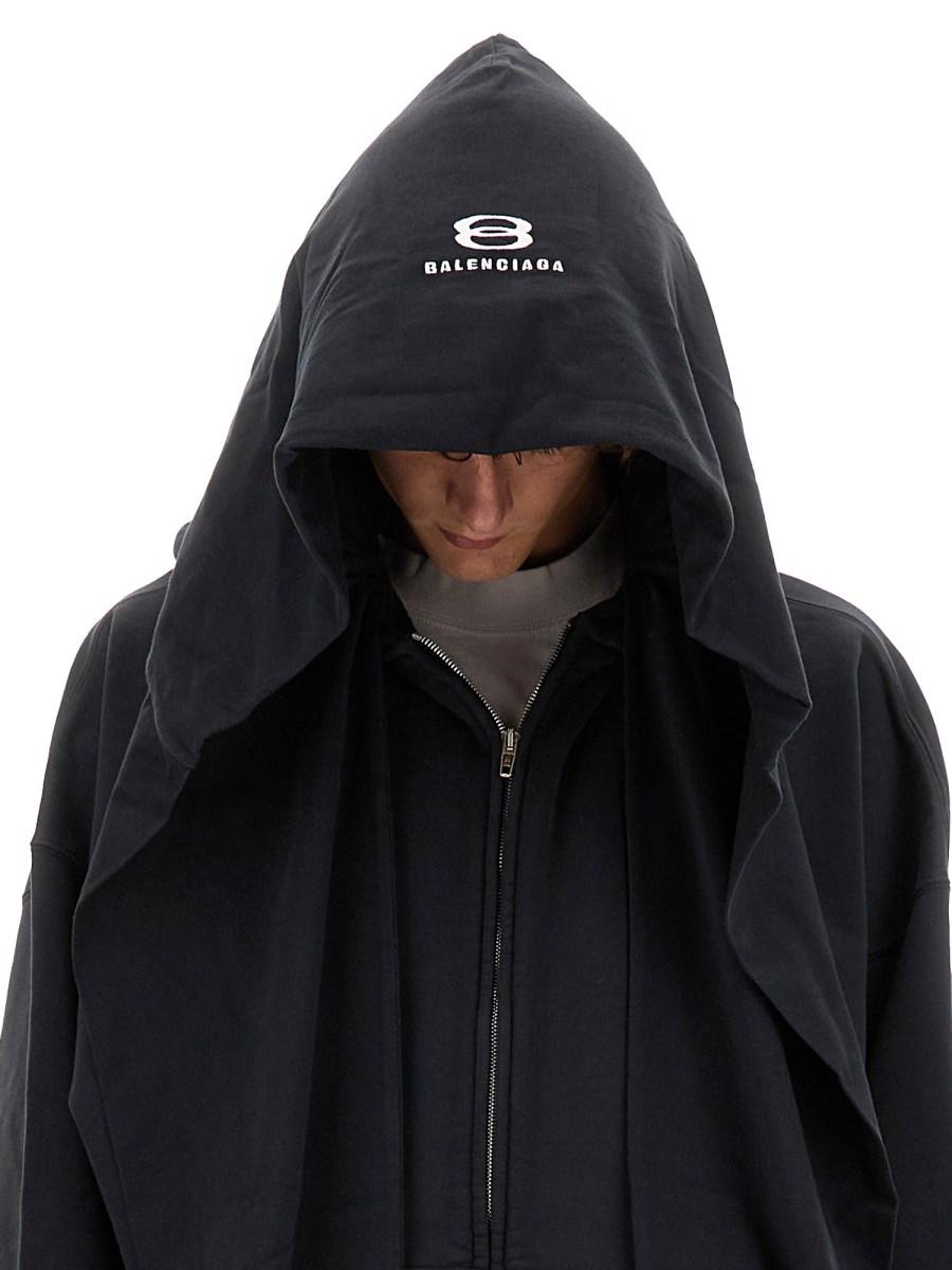 BALENCIAGA FELPA IN COTONE CON ZIP