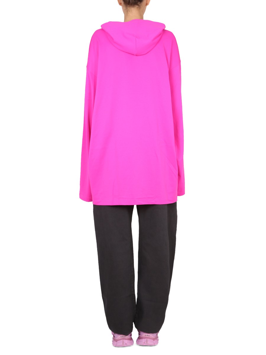 BALENCIAGA FELPA NEW LOGO IN COTONE