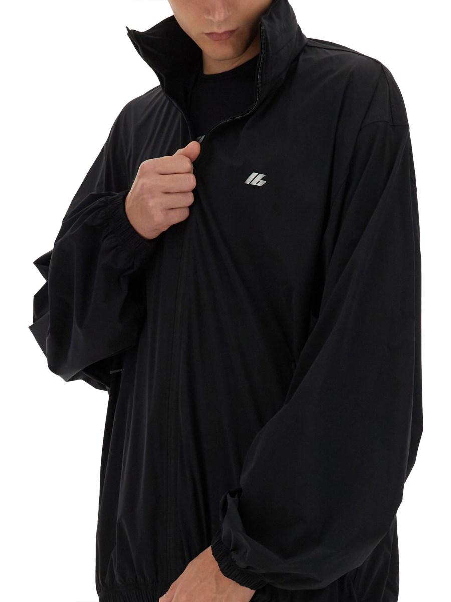 BALENCIAGA GIACCA CON LOGO E ZIP IN NYLON