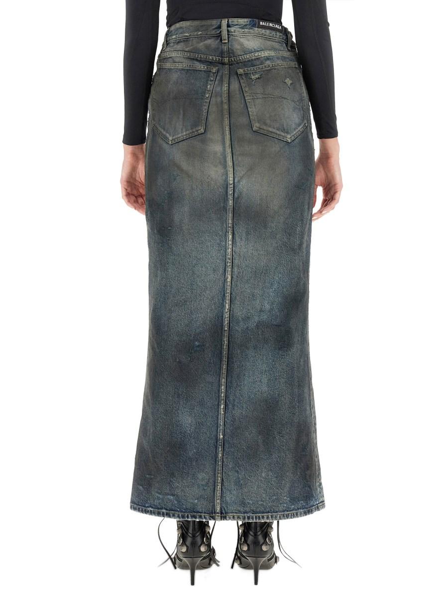 BALENCIAGA GONNA MAXI IN DENIM