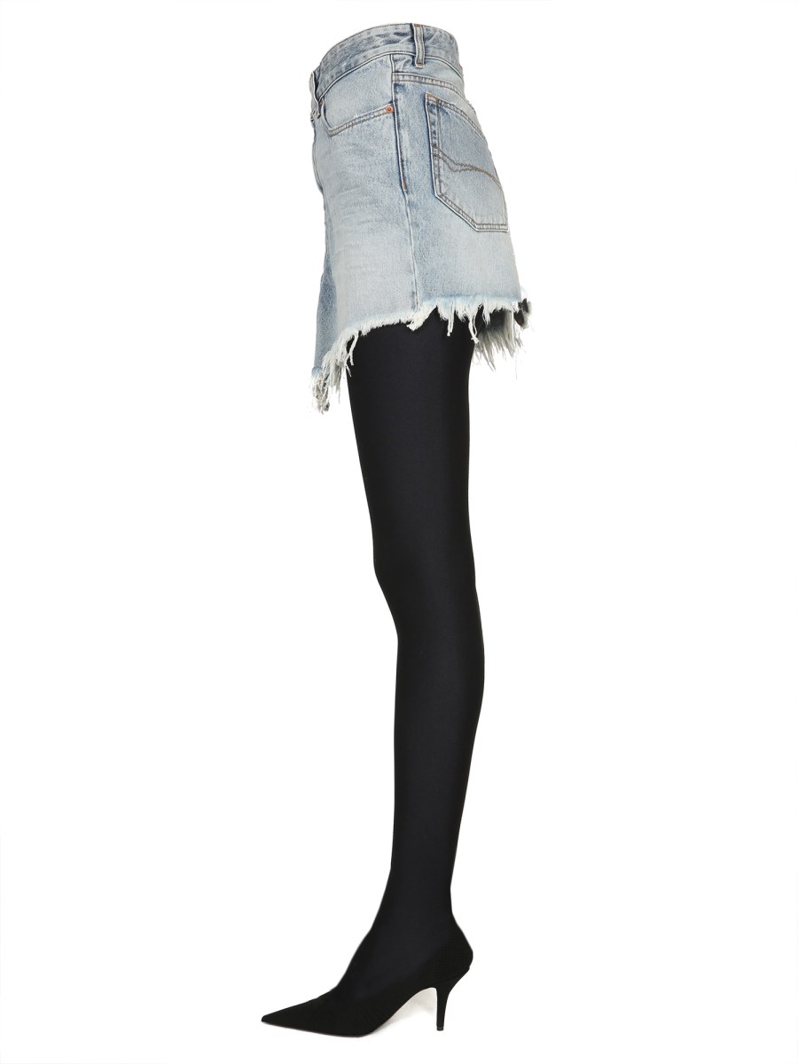 BALENCIAGA GONNA MINI IN DENIM DI COTONE