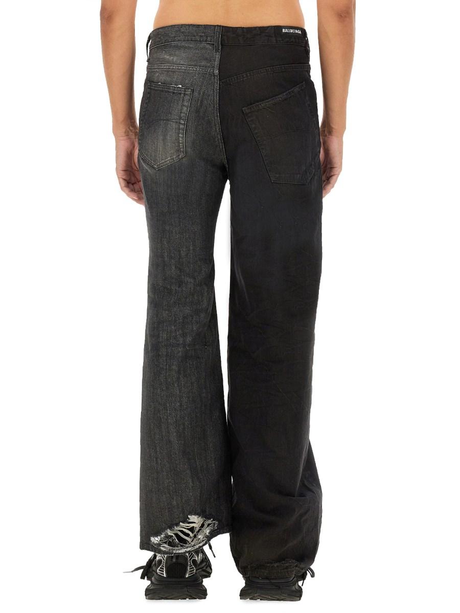 BALENCIAGA JEANS FIFTY-FIFTY IN TWILL DI COTONE