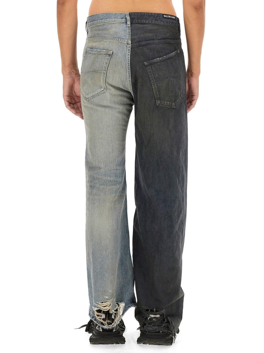 BALENCIAGA JEANS FIFTY-FIFTY IN TWILL DI COTONE