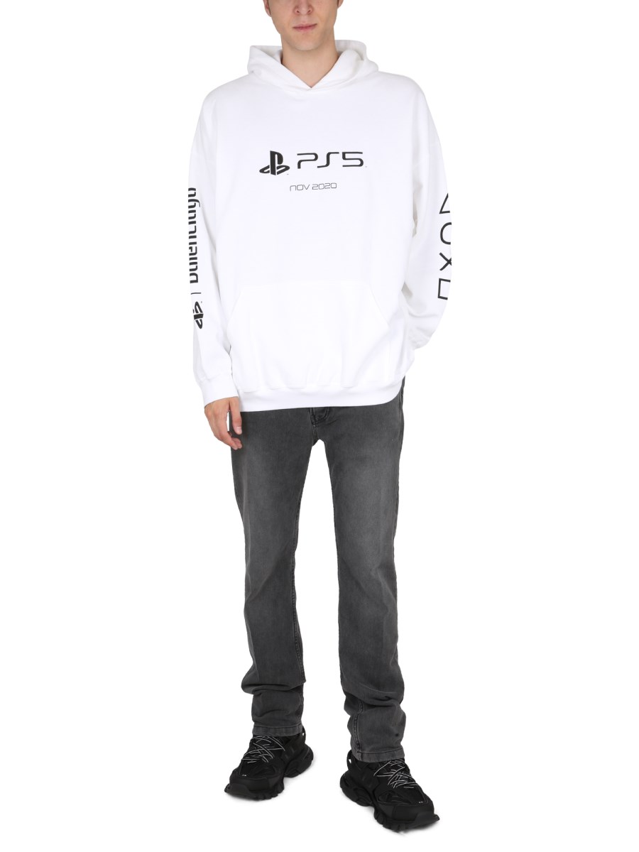 BALENCIAGA JEANS IN COTONE CON PATCH LOGO