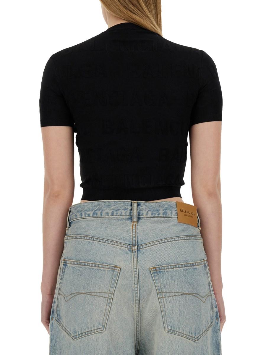 BALENCIAGA MAGLIA CROPPED