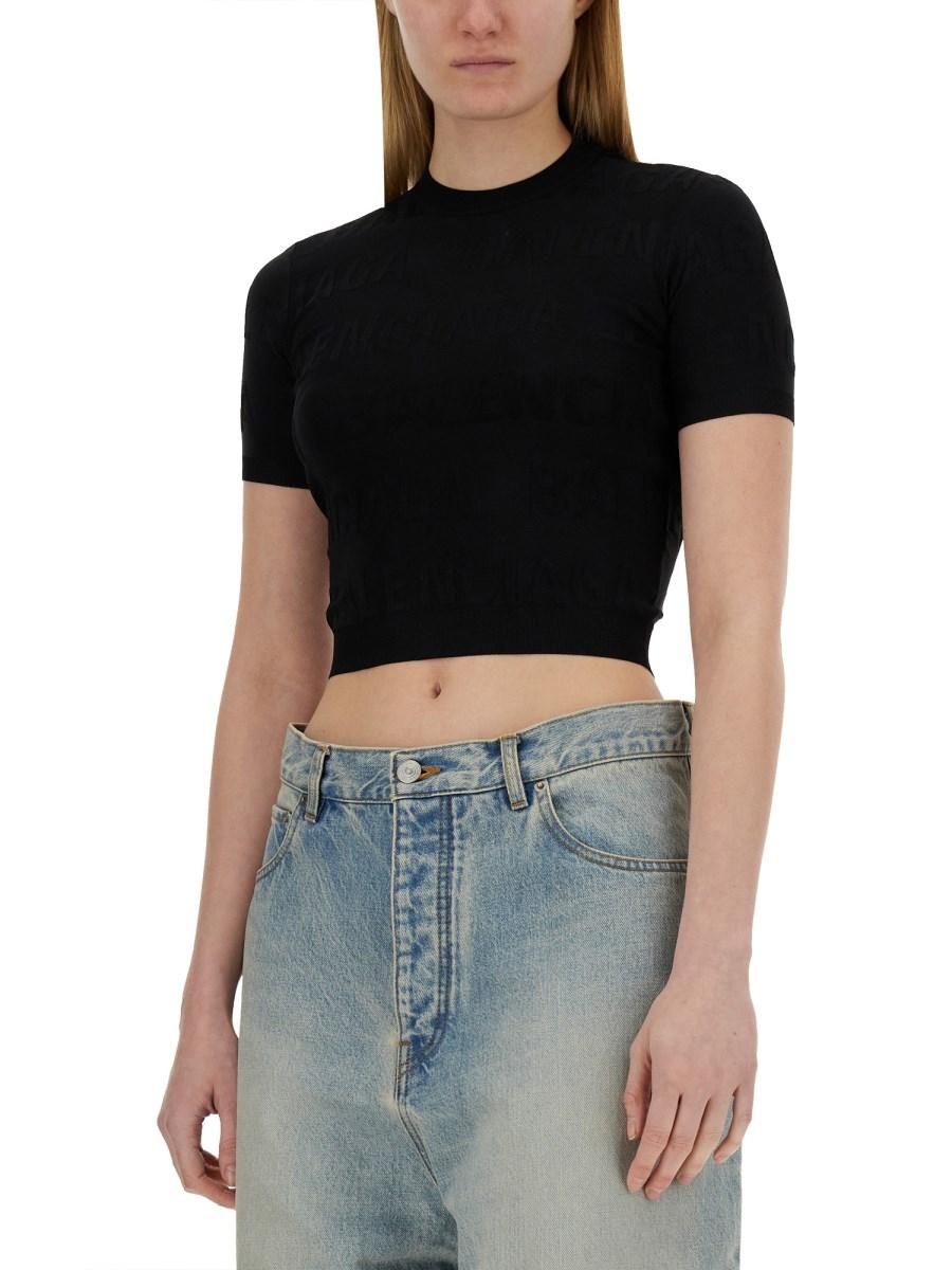 BALENCIAGA MAGLIA CROPPED