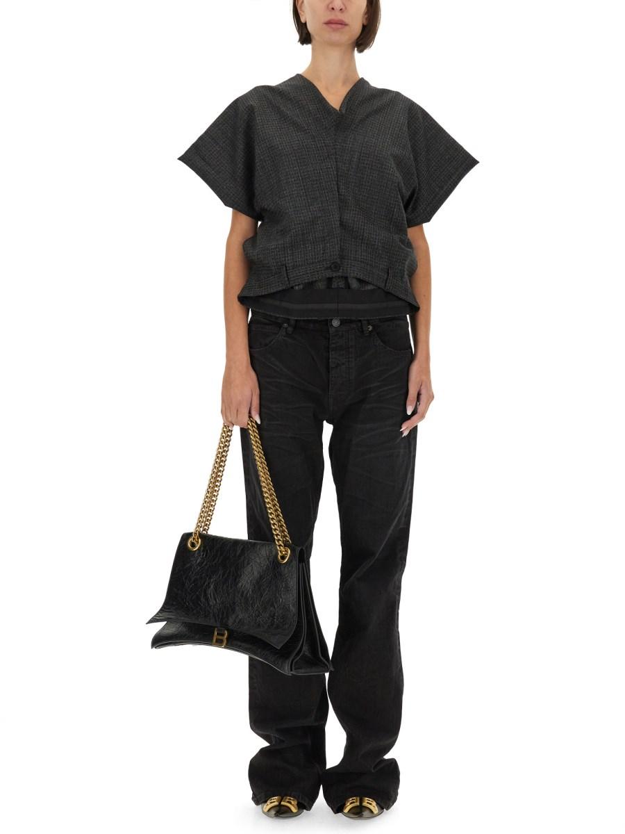 BALENCIAGA PANTA TOP SARTORIALE IN LANA