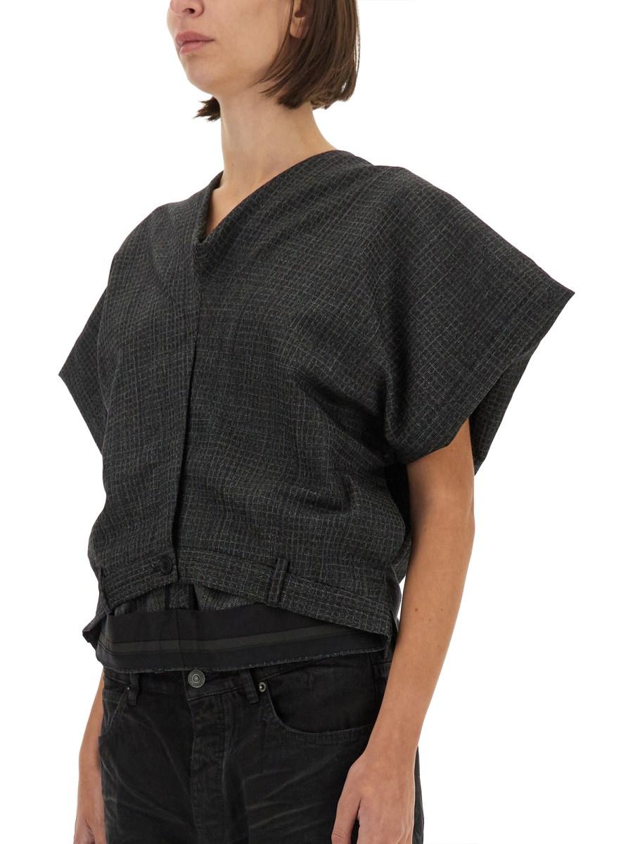 BALENCIAGA PANTA TOP SARTORIALE IN LANA