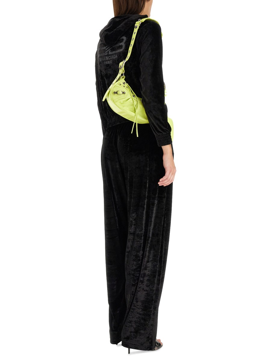 BALENCIAGA PANTALONE BAGGY IN VELLUTO BISTRETCH
