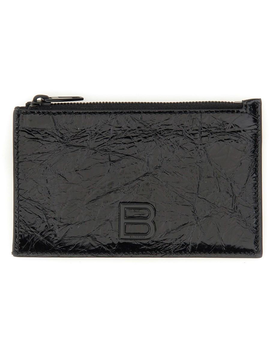BALENCIAGA PORTA CARTE IN PELLE CON LOGO
