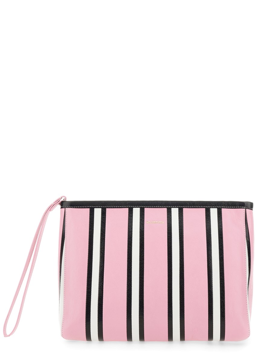 BALENCIAGA POUCH IN PELLE CON LOGO