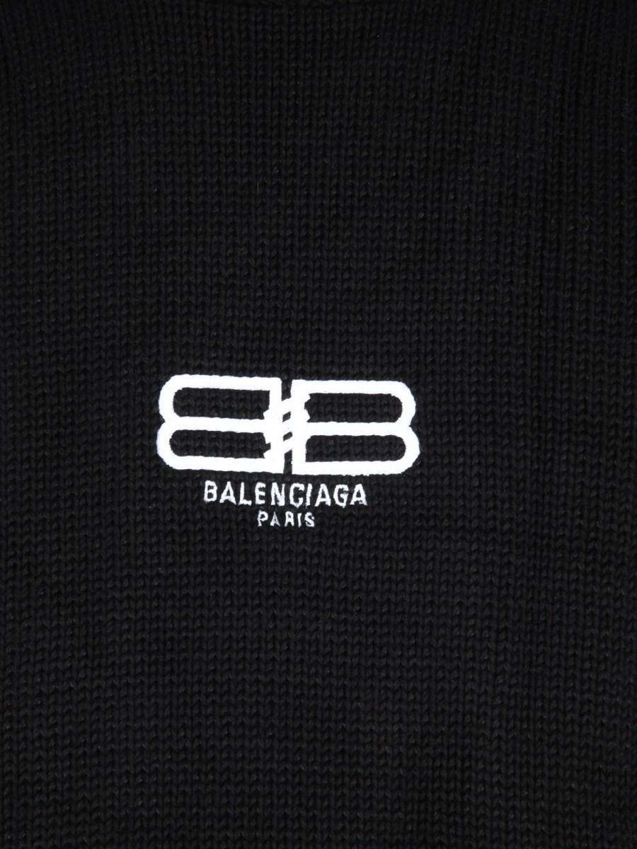 BALENCIAGA PULLOVER BB PARIS ICON IN COTONE