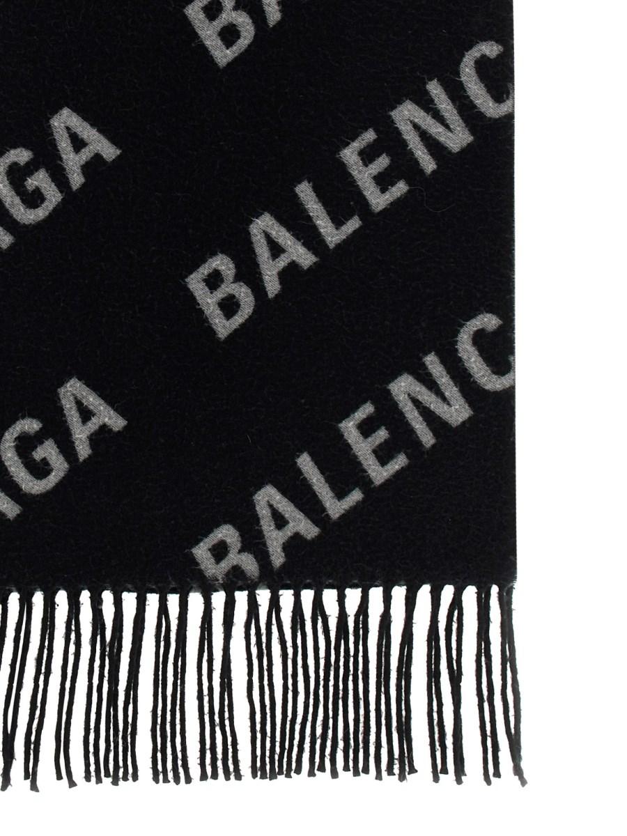 BALENCIAGA SCIARPA IN LANA CON MOTIVO LOGO