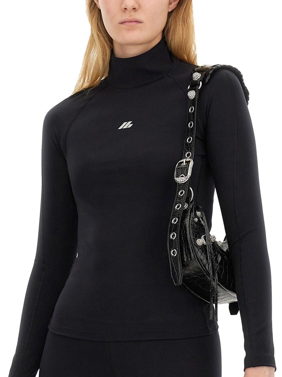 BALENCIAGA TOP IN TESSUTO TECNICO CON LOGO
