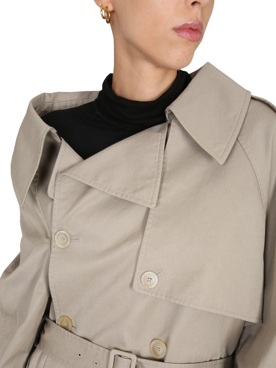 BALENCIAGA TRENCH OFF THE SHOULDER IN COTONE