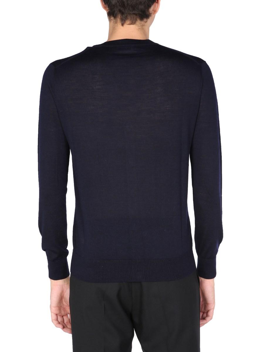 BALLANTYNE CARDIGAN CON SCOLLO A V IN LANA BASOLAN