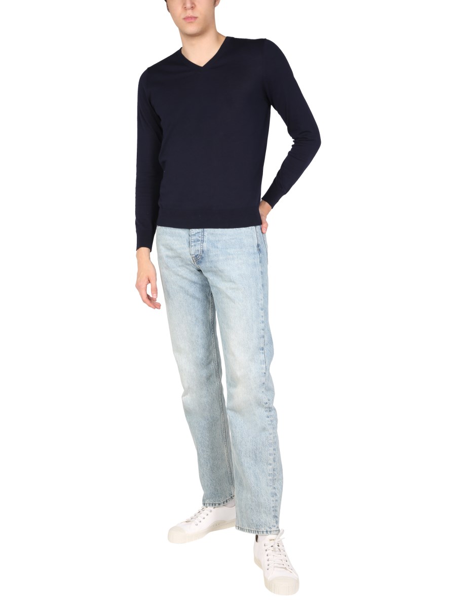 BALLANTYNE MAGLIA IN LANA CON SCOLLO A V