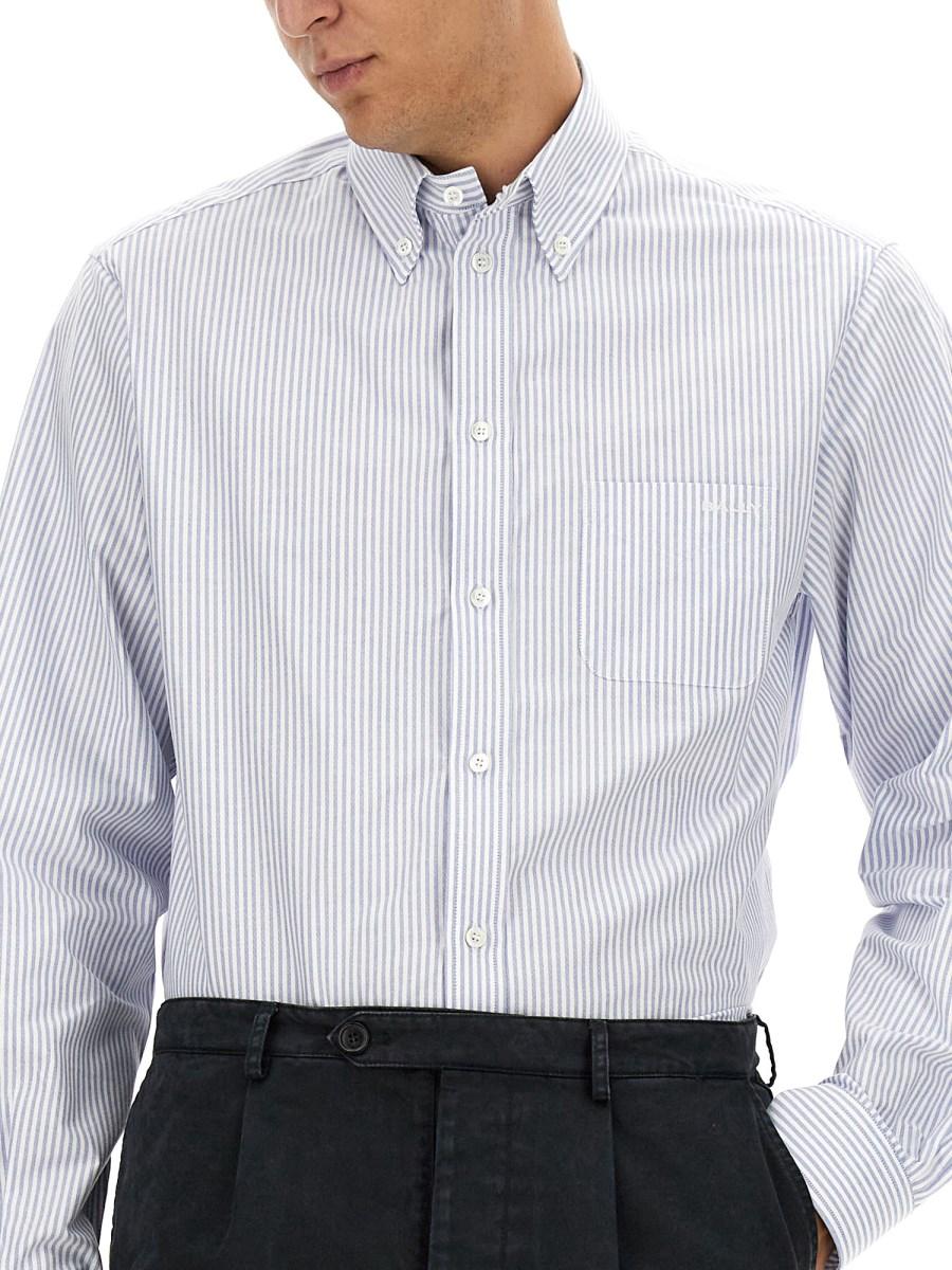BALLY CAMICIA IN POPELINE DI COTONE CON LOGO