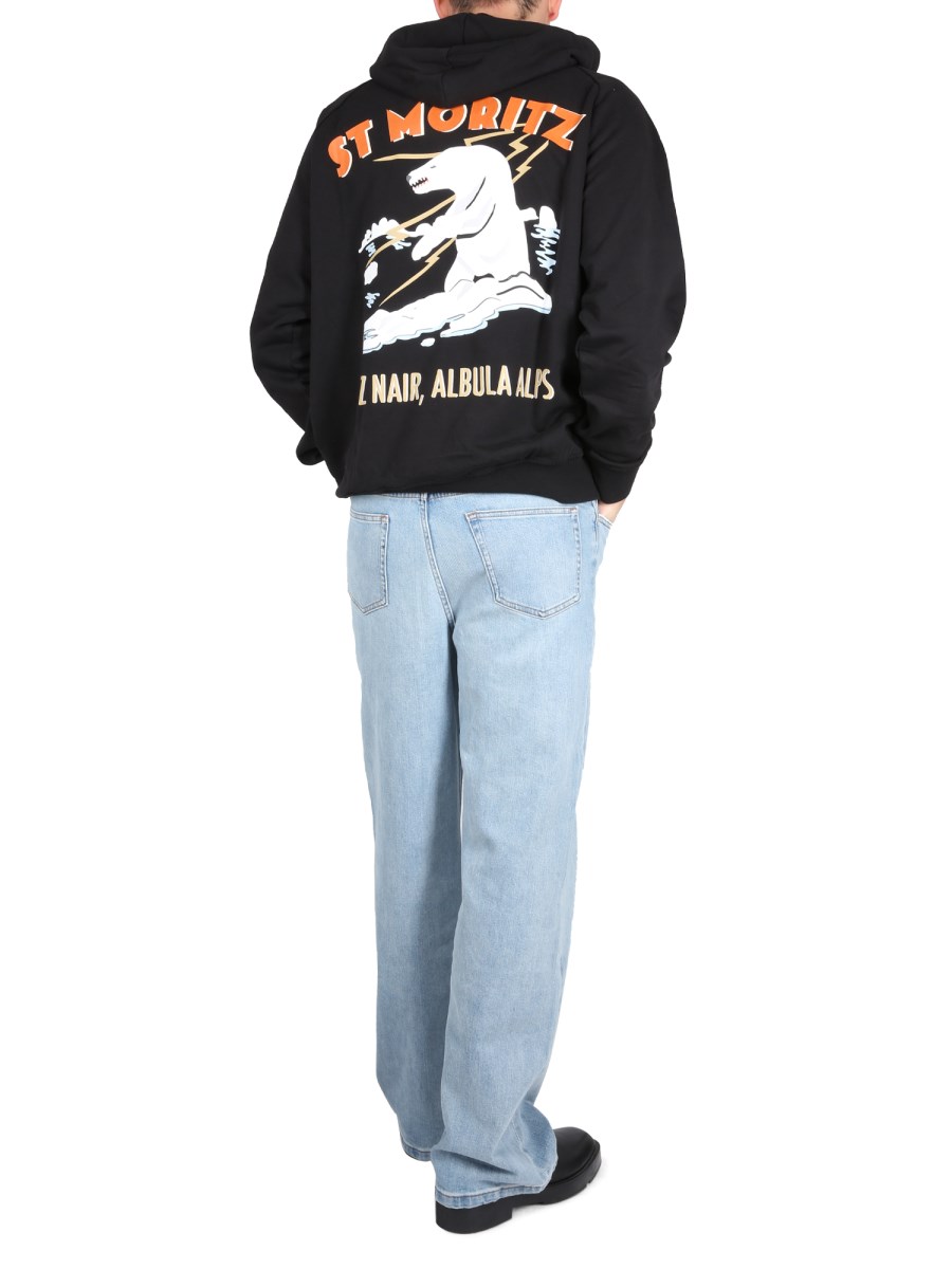 BALLY CURLING FELPA ST.MORITZ ORSO IN COTONE