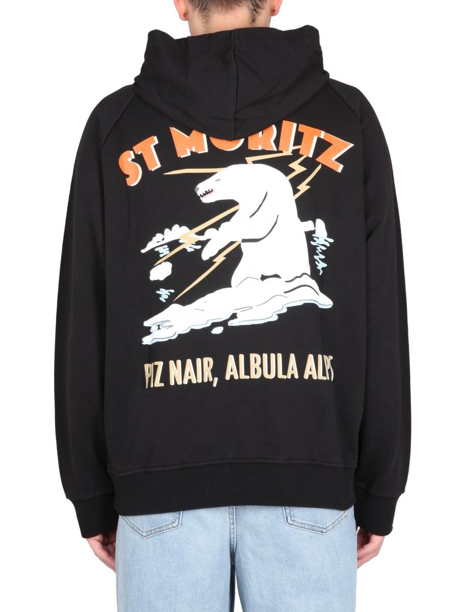 BALLY CURLING FELPA ST.MORITZ ORSO IN COTONE