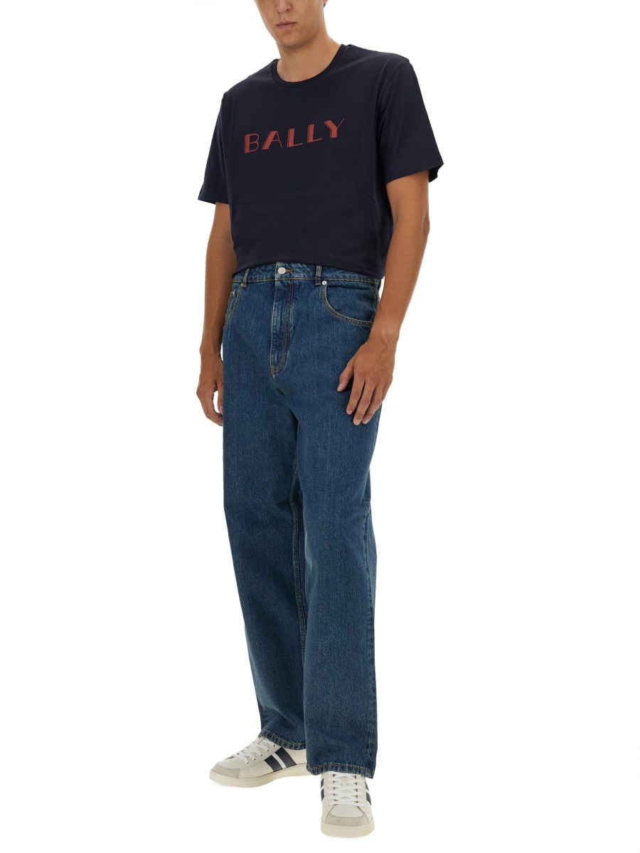 BALLY JEANS BAGGY FIT IN DENIM DI COTONE