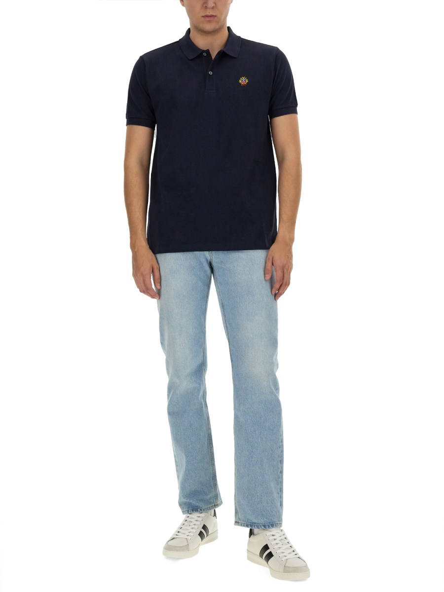 BALLY POLO IN PIQUÉ DI COTONE CON PATCH LOGO