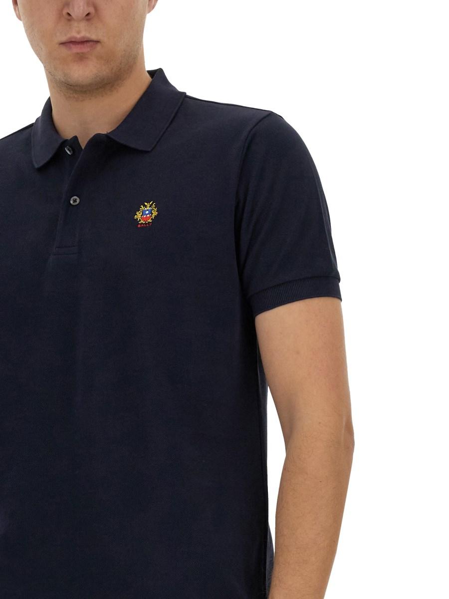 BALLY POLO IN PIQUÉ DI COTONE CON PATCH LOGO