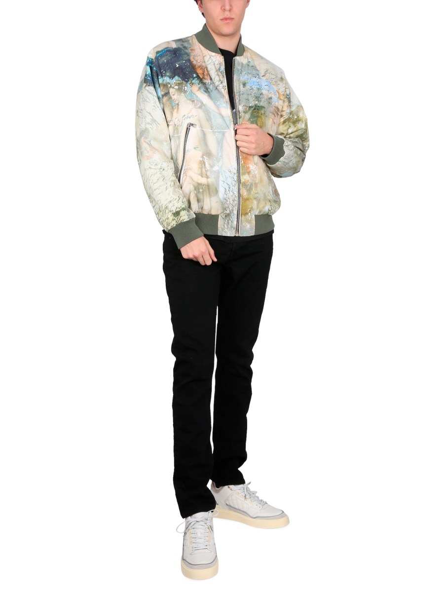 BALMAIN BOMBER REVERSIBILE IN COTONE