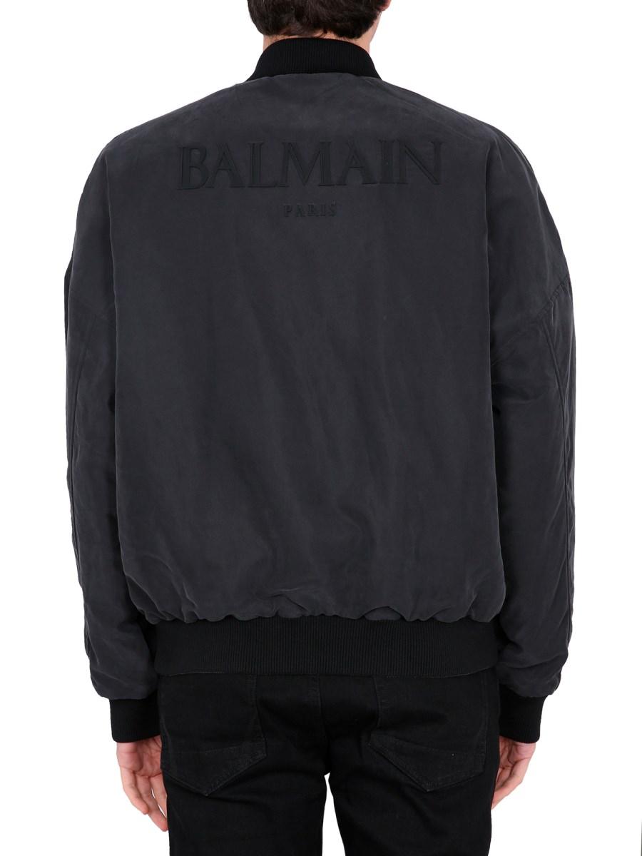 BALMAIN BOMBER REVERSIBILE IN COTONE