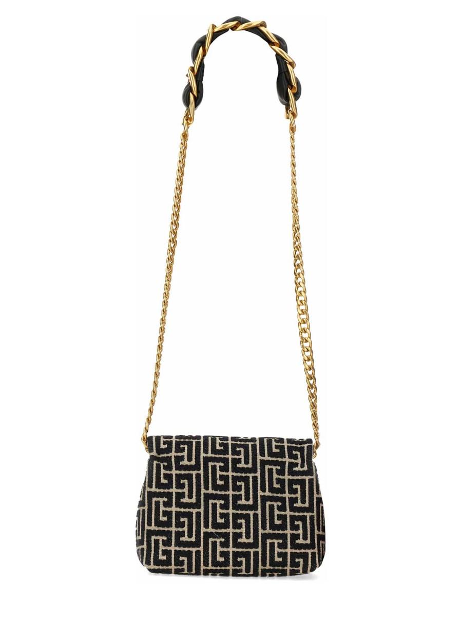 BALMAIN BORSA 1945 SOFT JACQUARD CON MONOGRAMMA