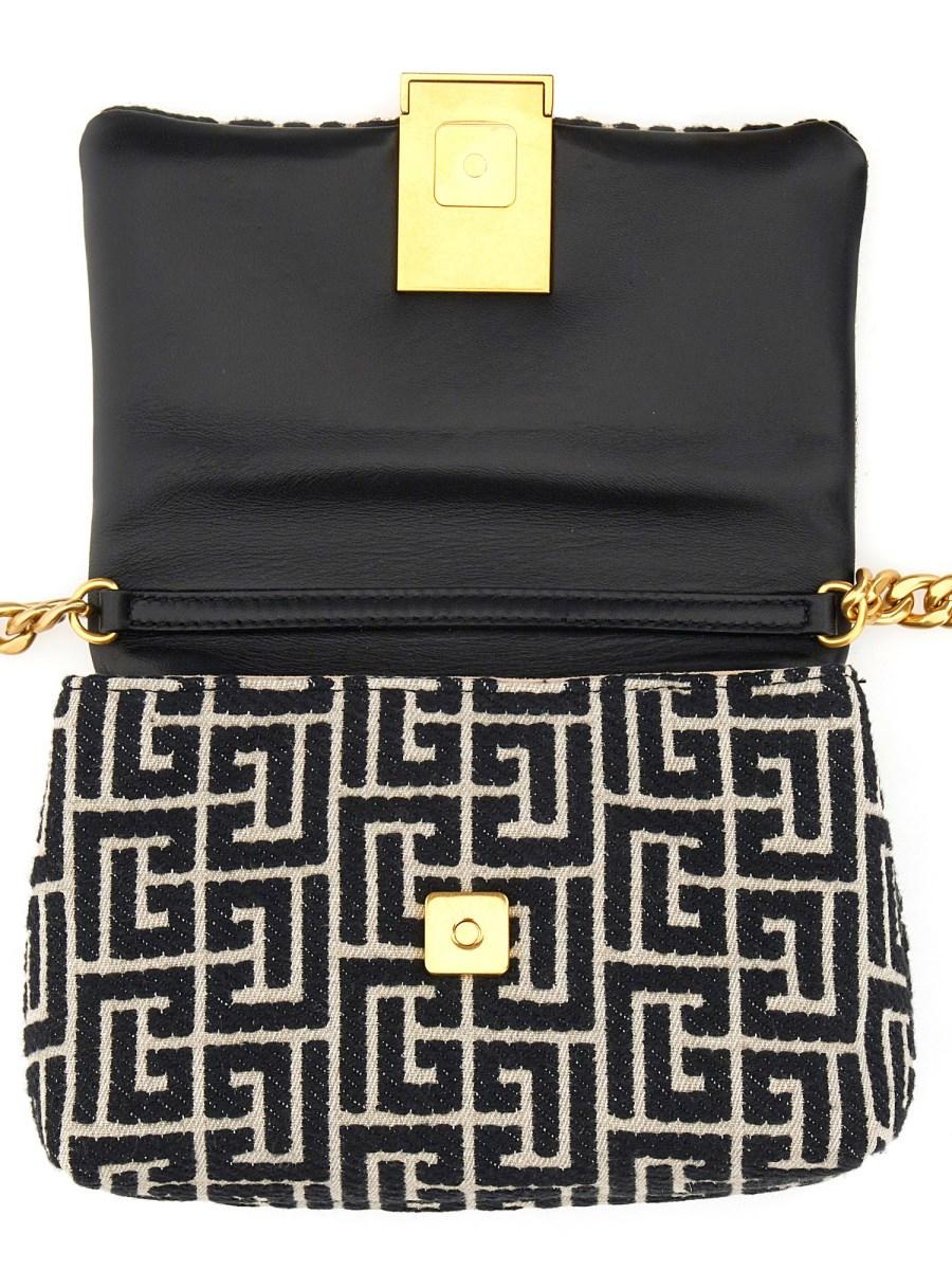 BALMAIN BORSA 1945 SOFT JACQUARD CON MONOGRAMMA