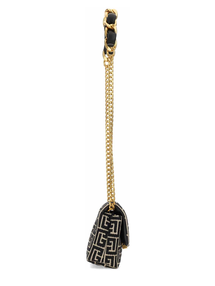 BALMAIN BORSA 1945 SOFT JACQUARD CON MONOGRAMMA