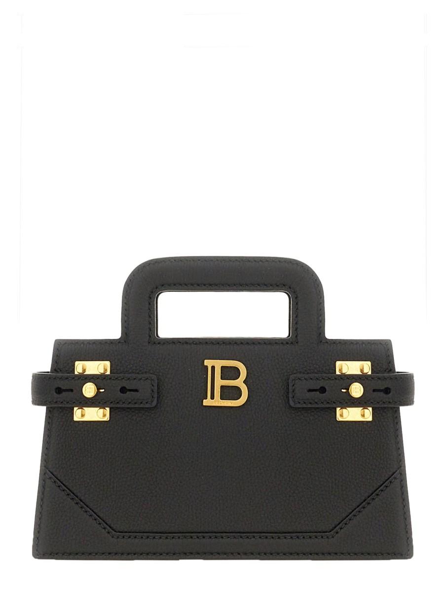 BALMAIN BORSA B-BUZZ PICCOLA IN PELLE GRANULATA