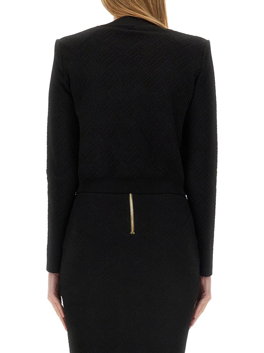 BALMAIN CARDIGAN IN MAGLIA VICHY