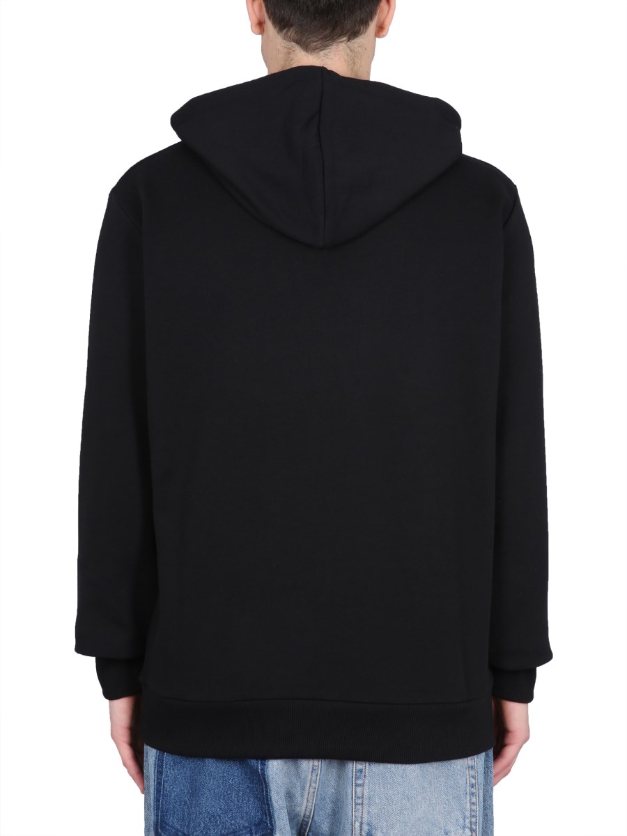BALMAIN FELPA CON CAPPUCCIO E STAMPA LOGO