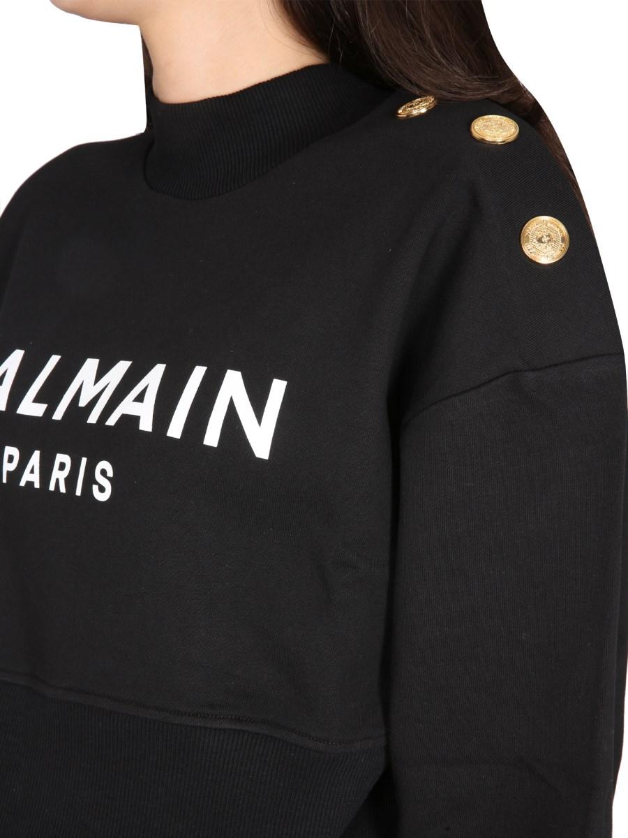 BALMAIN FELPA CROPPED