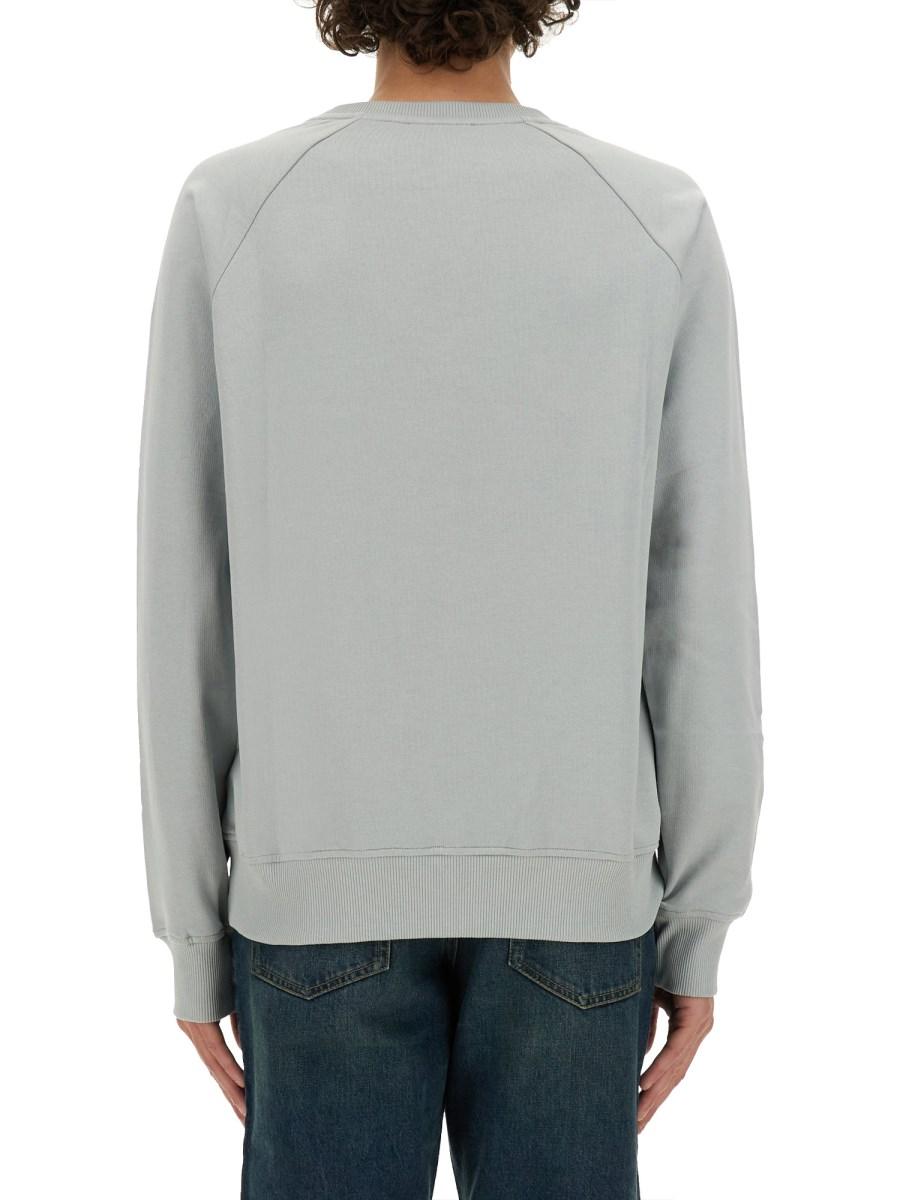 BALMAIN FELPA IN COTONE CON LOGO FLOCCATO
