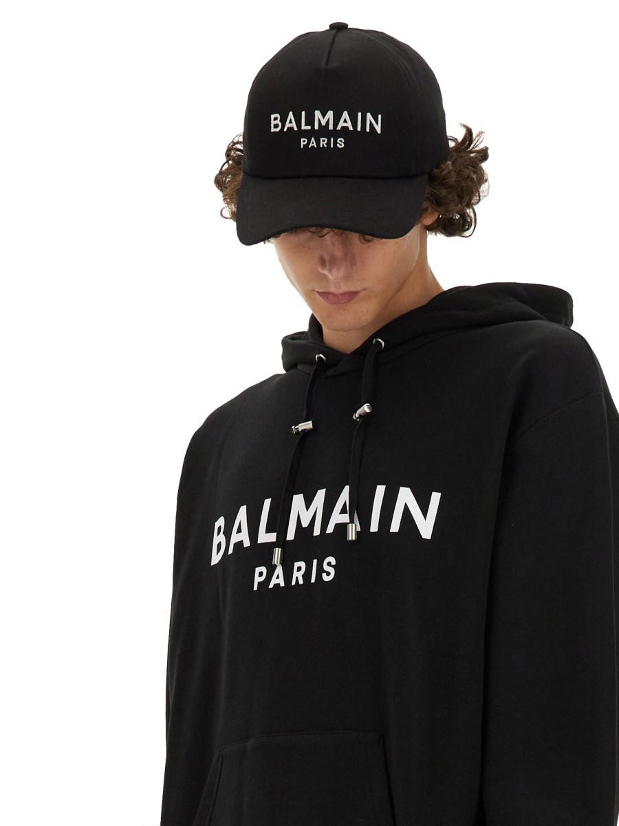 BALMAIN FELPA IN COTONE CON LOGO