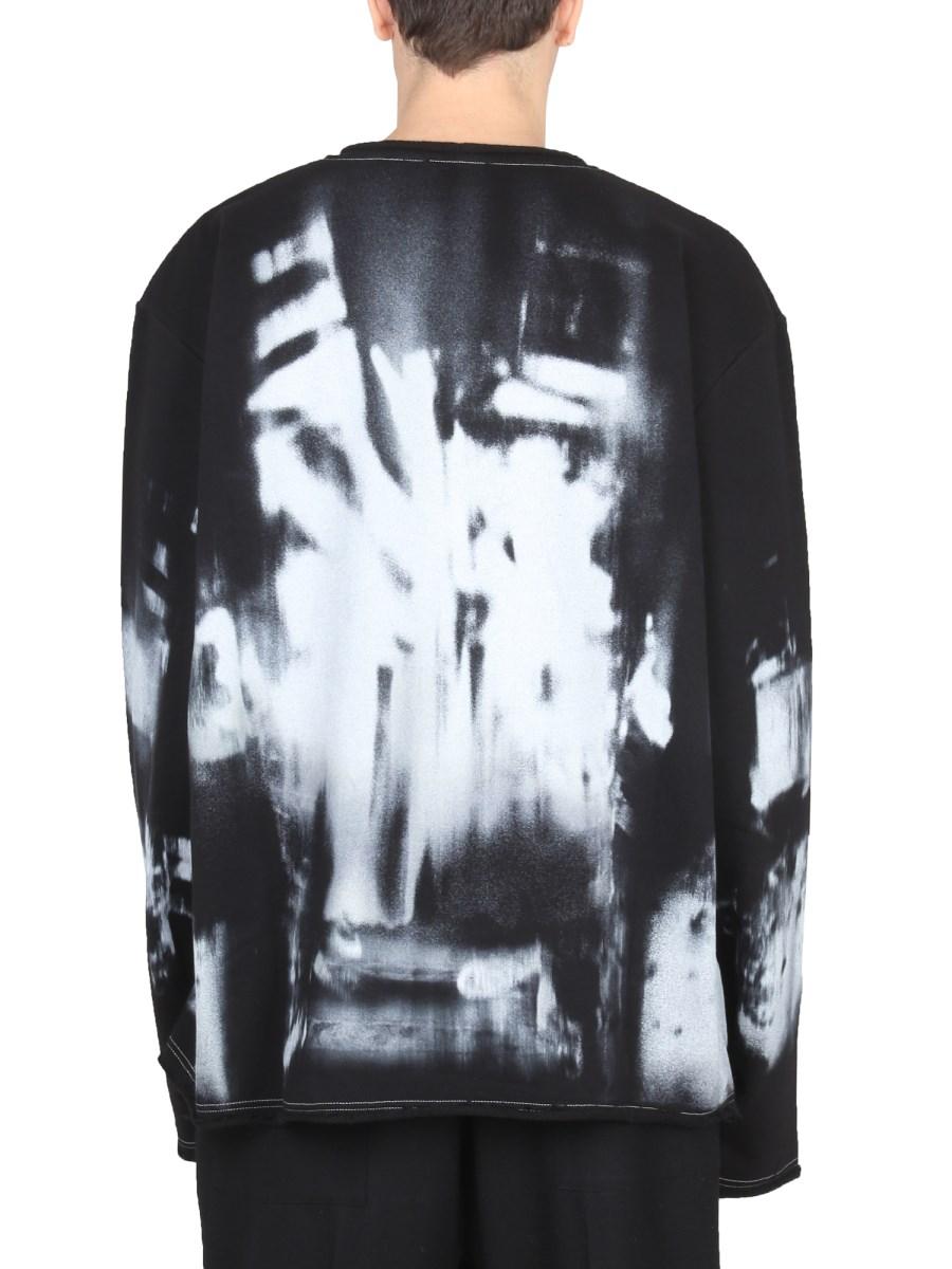 BALMAIN FELPA IN COTONE CON MOTIVO TIE DYE