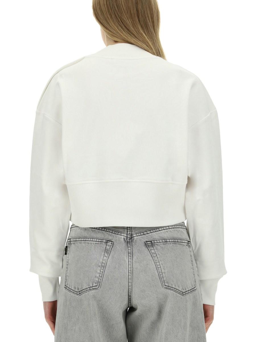 BALMAIN FELPA IN COTONE CON STAMPA LOGO